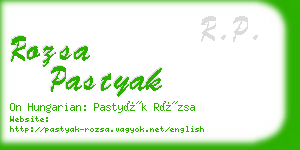 rozsa pastyak business card